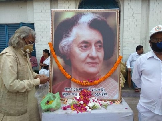 Tripura Congress pays tribute to former PM Indira Gandhi on her birth anniversary Tripura Congress pays tribute to former PM Indira Gandhi on her birth anniversary